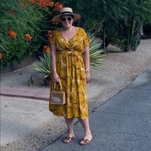 ASOS curve animal print wrap dress